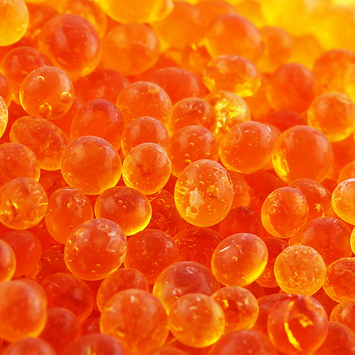 Orange silica gel particles
