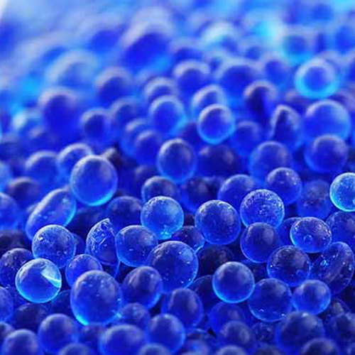 Blue silica gel particles