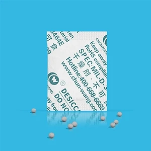 Composite paper packaging clay desiccant